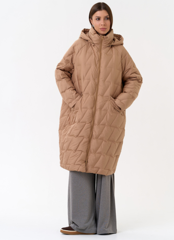 Женское свободное пальто с капюшоном Женское свободное пальто с капюшоном