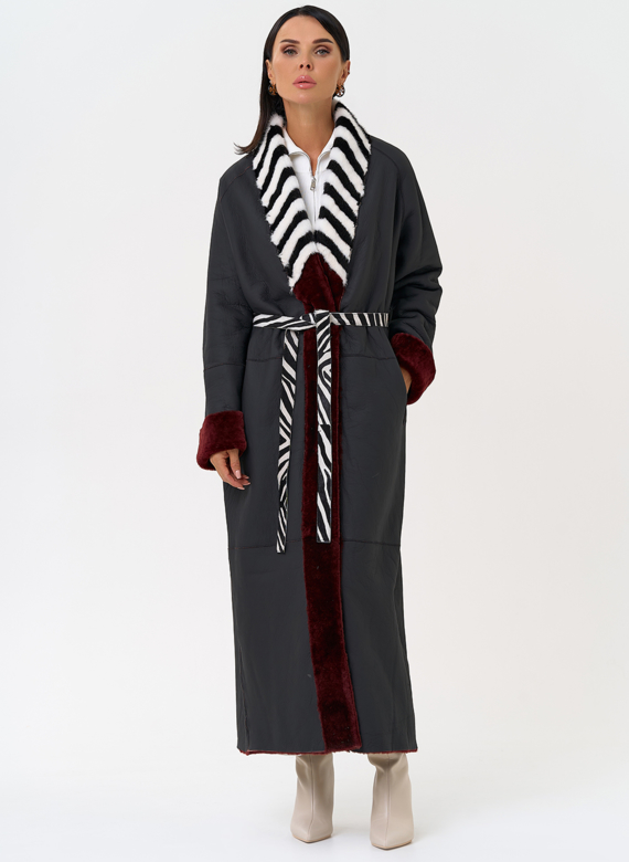 Двусторонняя женская дубленка из овчины SATINO