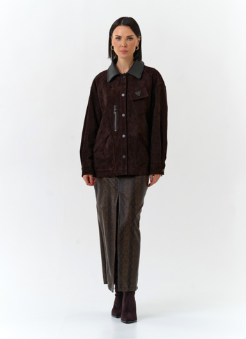 Женская куртка из натуральной замши