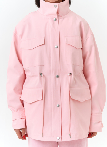 Женская ветровка с воротником стойкой