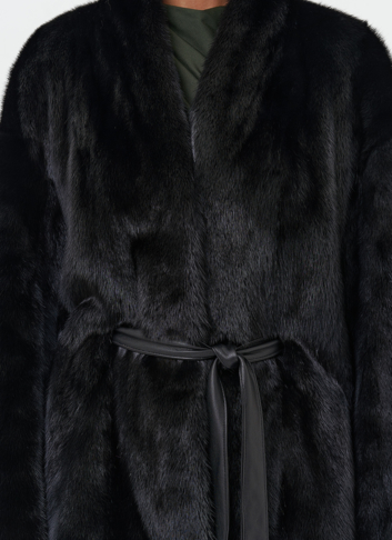 Норковый жакет черного цвета