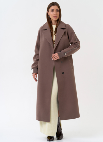 Женское пальто с декоративными молниями