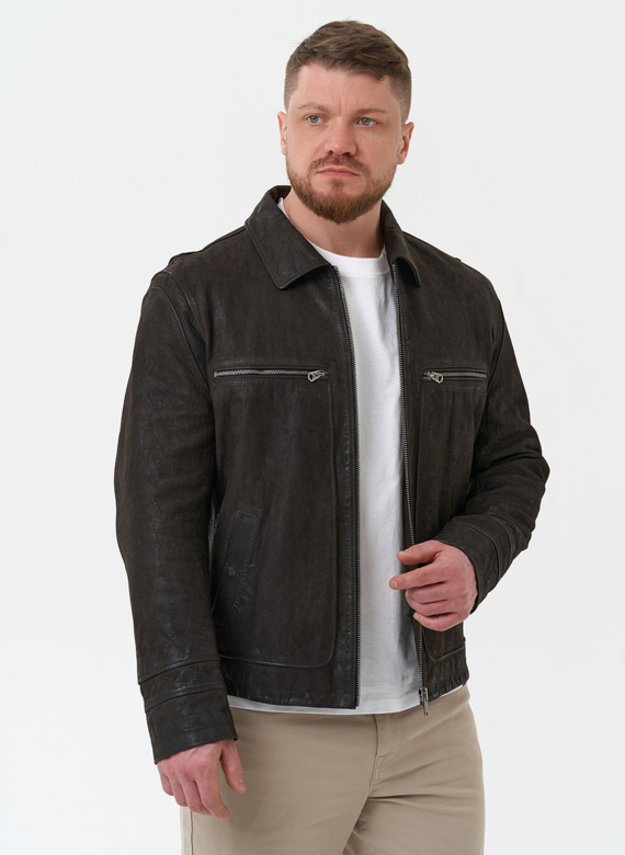 Мужская куртка из натуральной кожи 