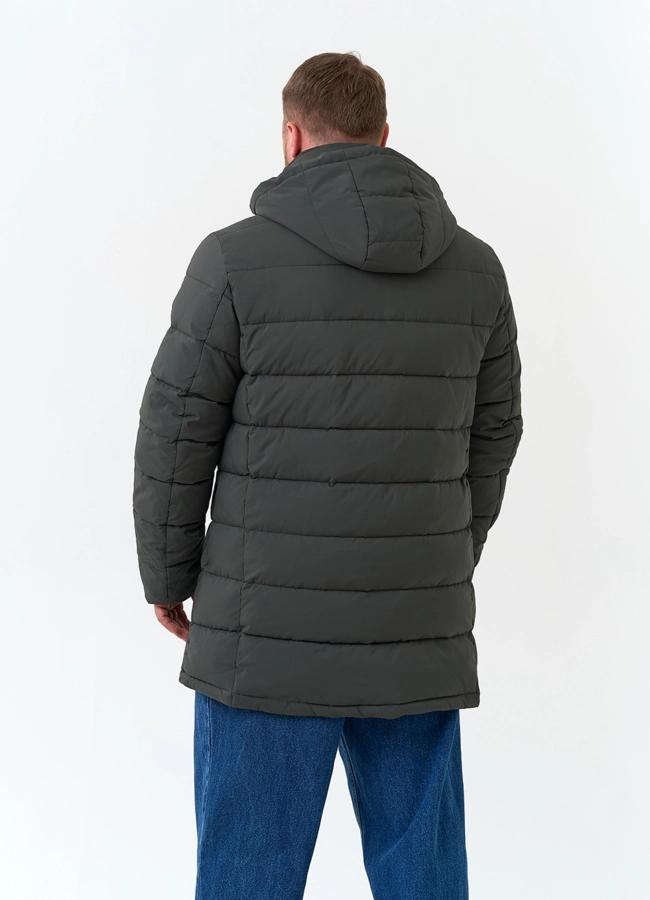 фото Мужской пуховик с капюшоном модель № 34080 фото