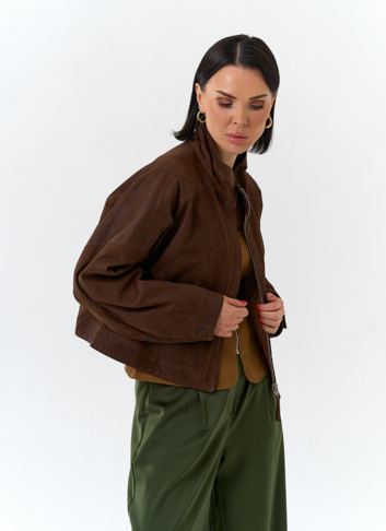 Женская двухсторонняя куртка из натуральной кожи