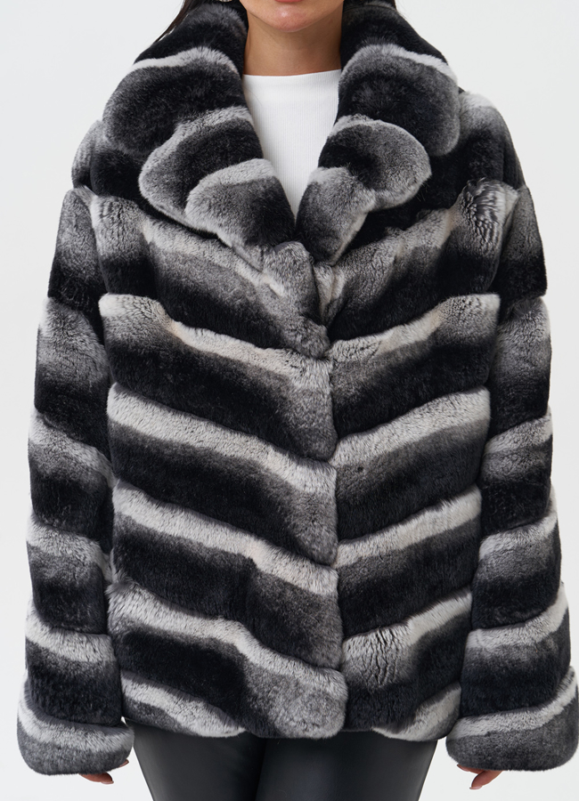 Женская шуба из меха кролика модель № 111 в рассрочку