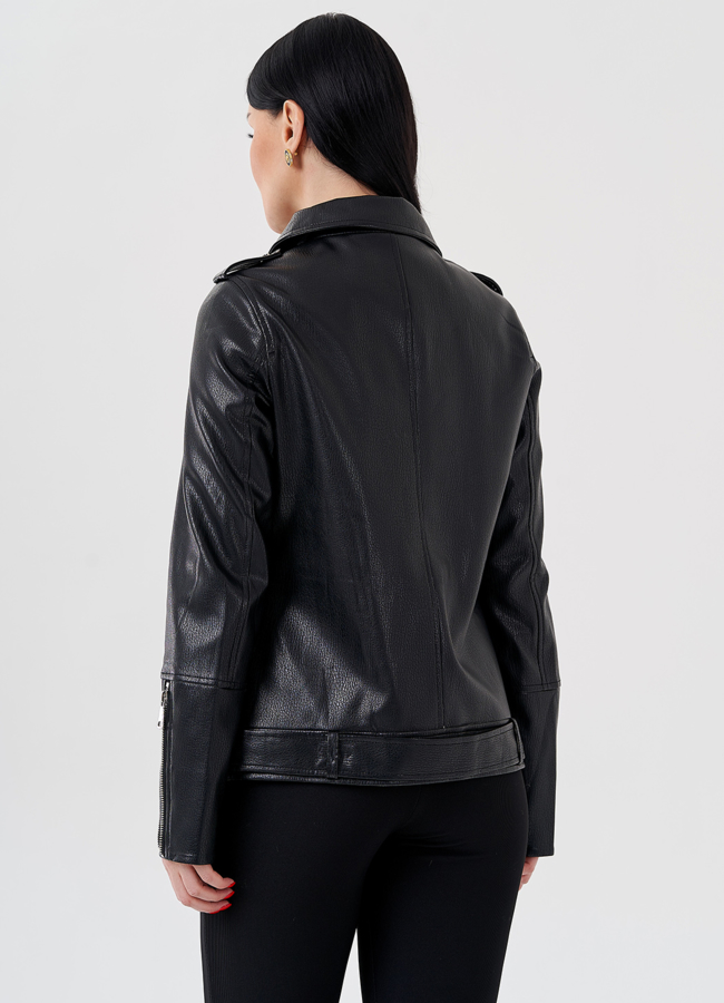 Женская косуха из эко кожи  модель № 24126 универмаг малина