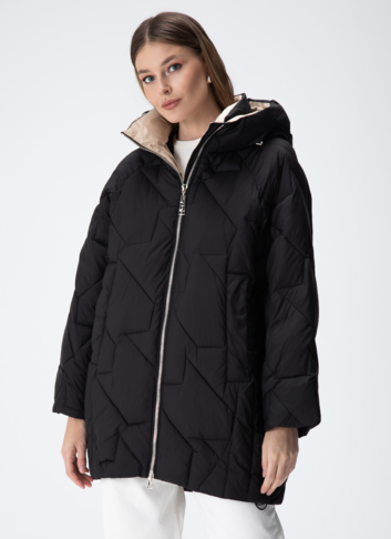 Женский пуховик с капюшоном 