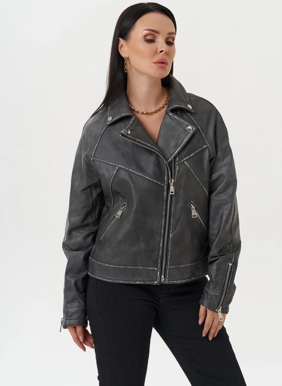 Куртка "косуха" из натуральной кожи