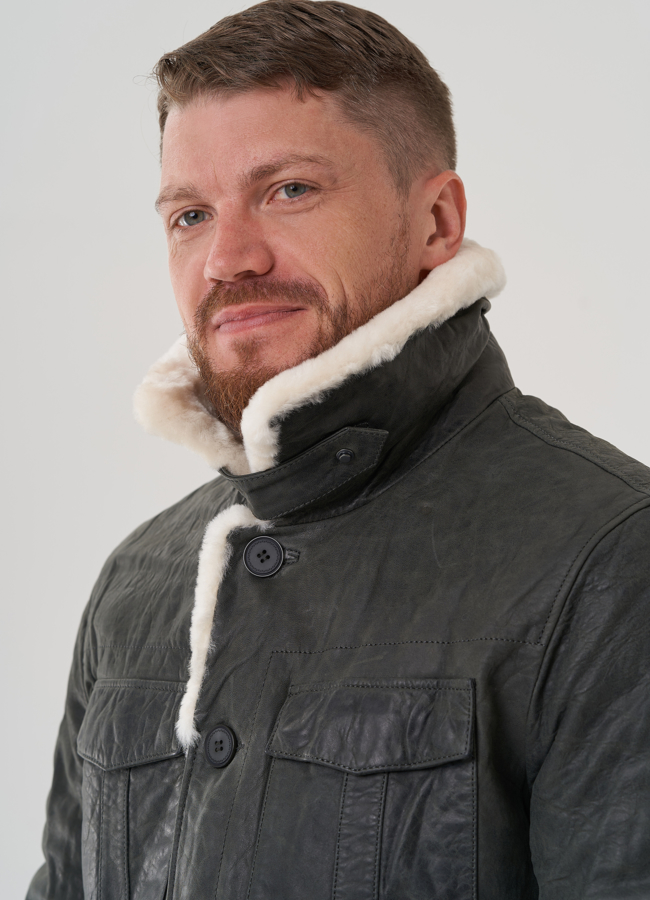 Куртка мужская из натуральной кожи  модель № 82314 универмаг малина