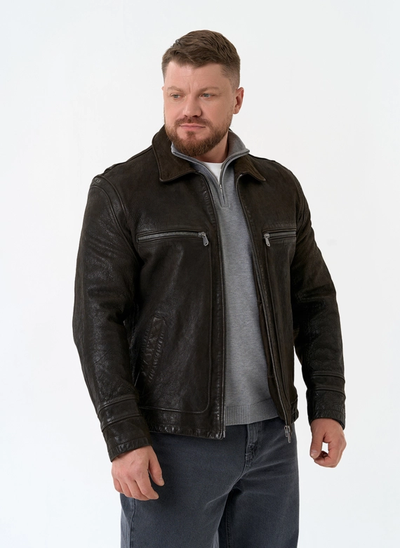Мужская куртка из натуральной кожи