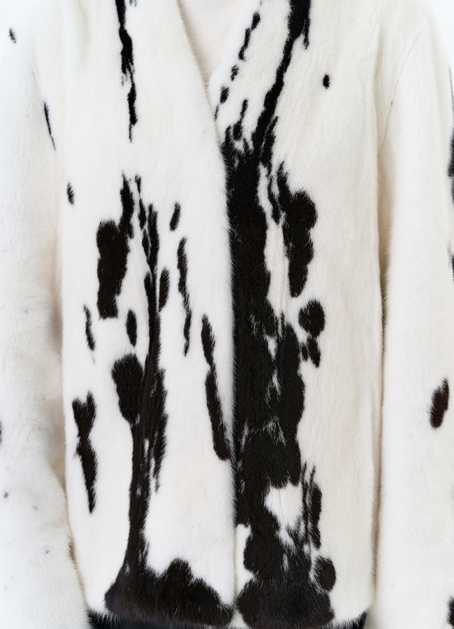 Жакет из меха норки в расцветке 