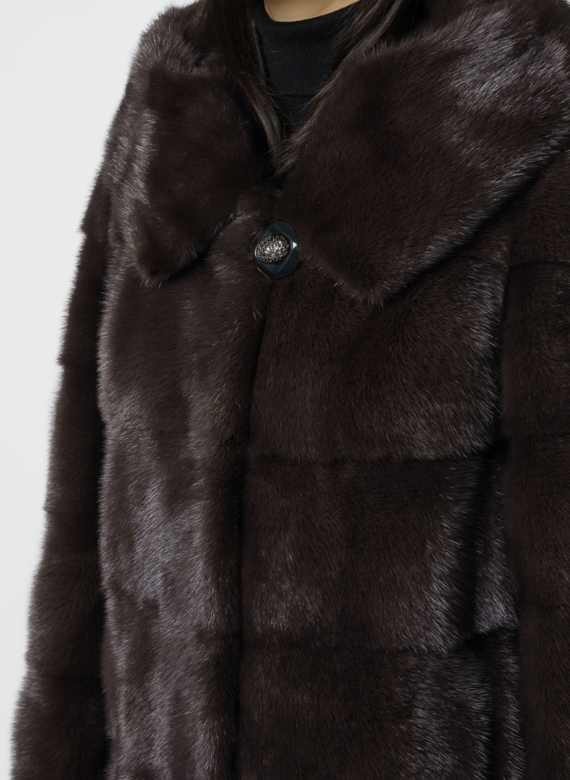 Норковая шуба с капюшоном трансформер 4 в 1