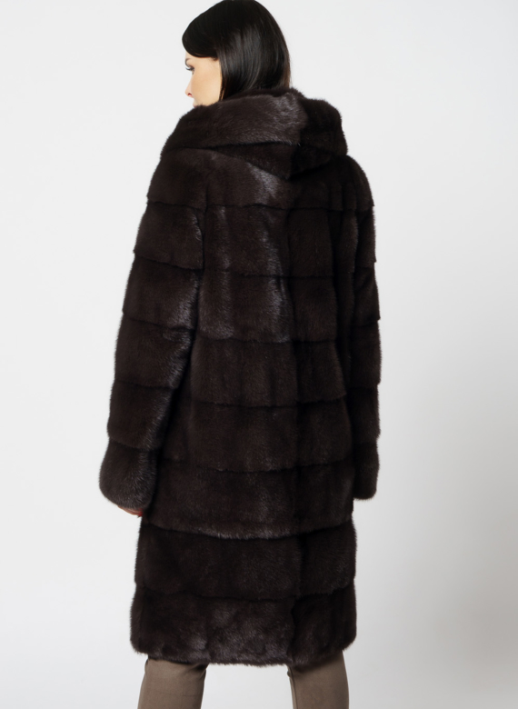 Норковая шуба с капюшоном трансформер 4 в 1