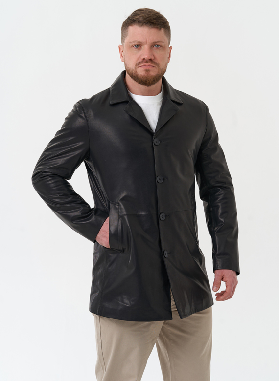 Мужской пиджак из натуральной кожи