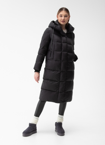 Пуховик женский с капюшоном 